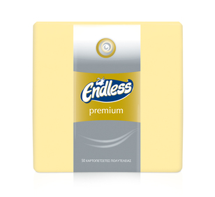 SERVIETTES ENDLESS PREMIUM - 33x33cm. - CREME